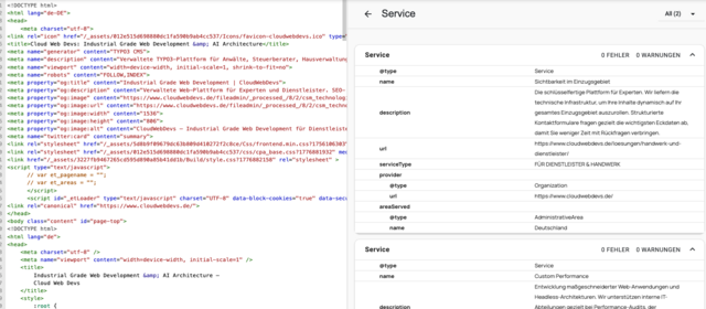 JSON-LD Schema.org Architektur — strukturierte Daten für Google und KI-Systeme